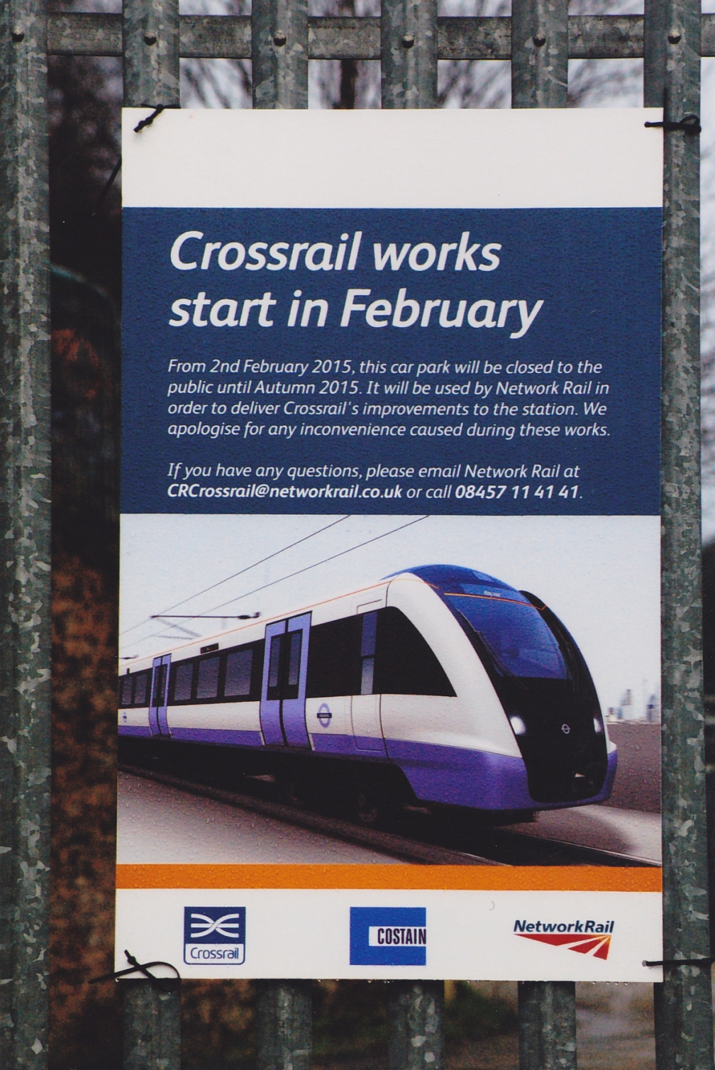 CROSSRAIL POSTER BRENTWOOD  31-1-15