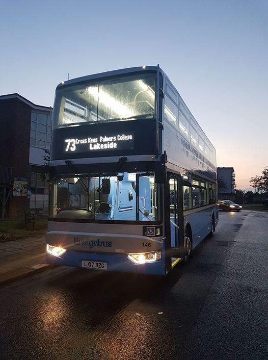 LX17DZG 146 ENSIGNBUS 73 (TILBURY CIVIC SQUARE) 2-9-17 (D DISBURY)