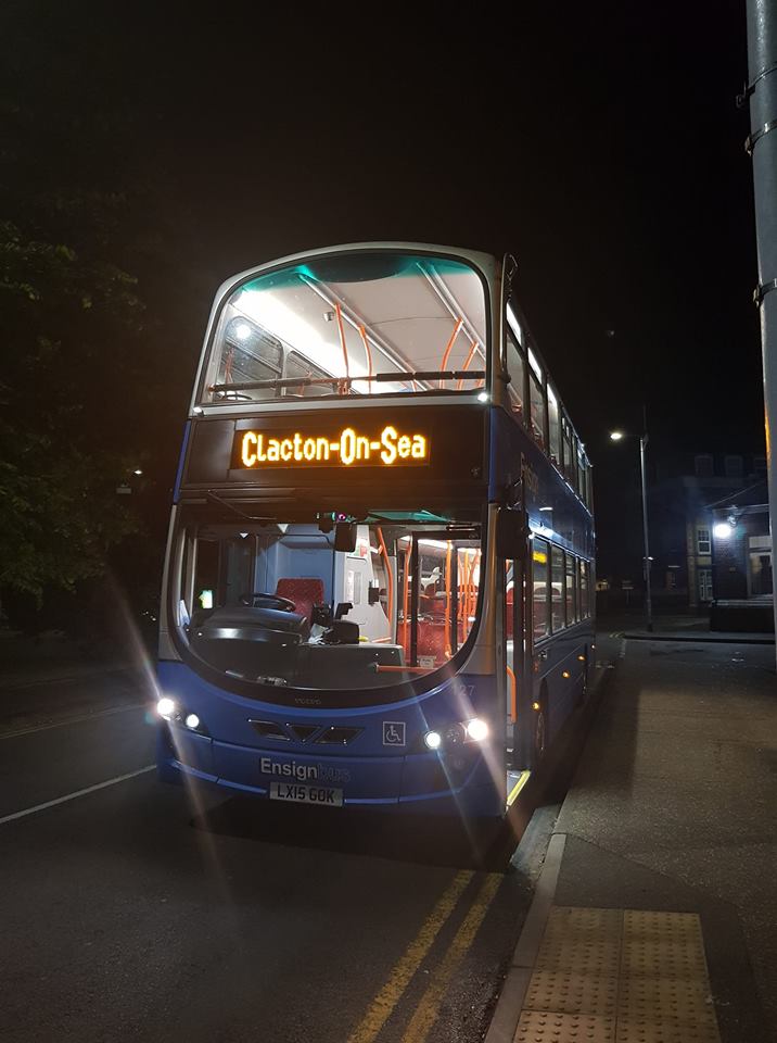 LX15GOK 127 ENSIGNBUS CLACTON GA E RAIL 18-6-18 (D DISBURY)