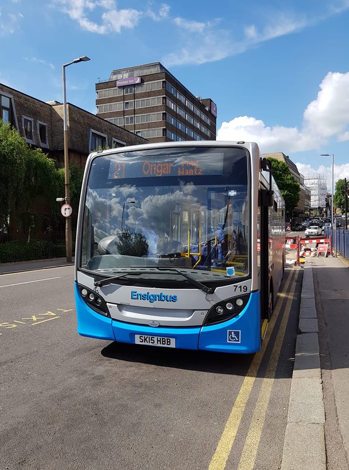 SK15HBB 719 ENSIGNBUS 21 (BD RAIL STN) 2-6-18 (D DISBURY)