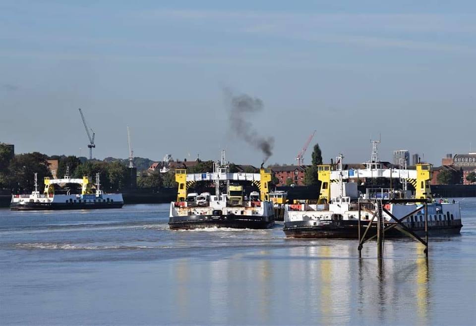 WOOLWICH FREE FERRIES X 3 (NORTH WOOLWICH) 24-9-18 LAST DAY (A CHRISTY)
