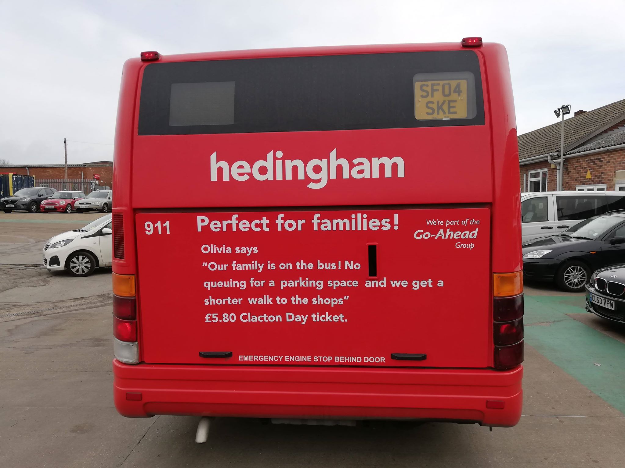 SF04SKE 911 (REAR) HO CLACTON DAY TICKET ADVERT 23-3-19 (A LAW)