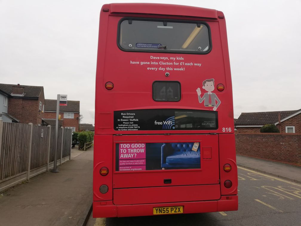 YN55PZX 816 HO REAR ADVERT (CN0 3-19 (A LAW)