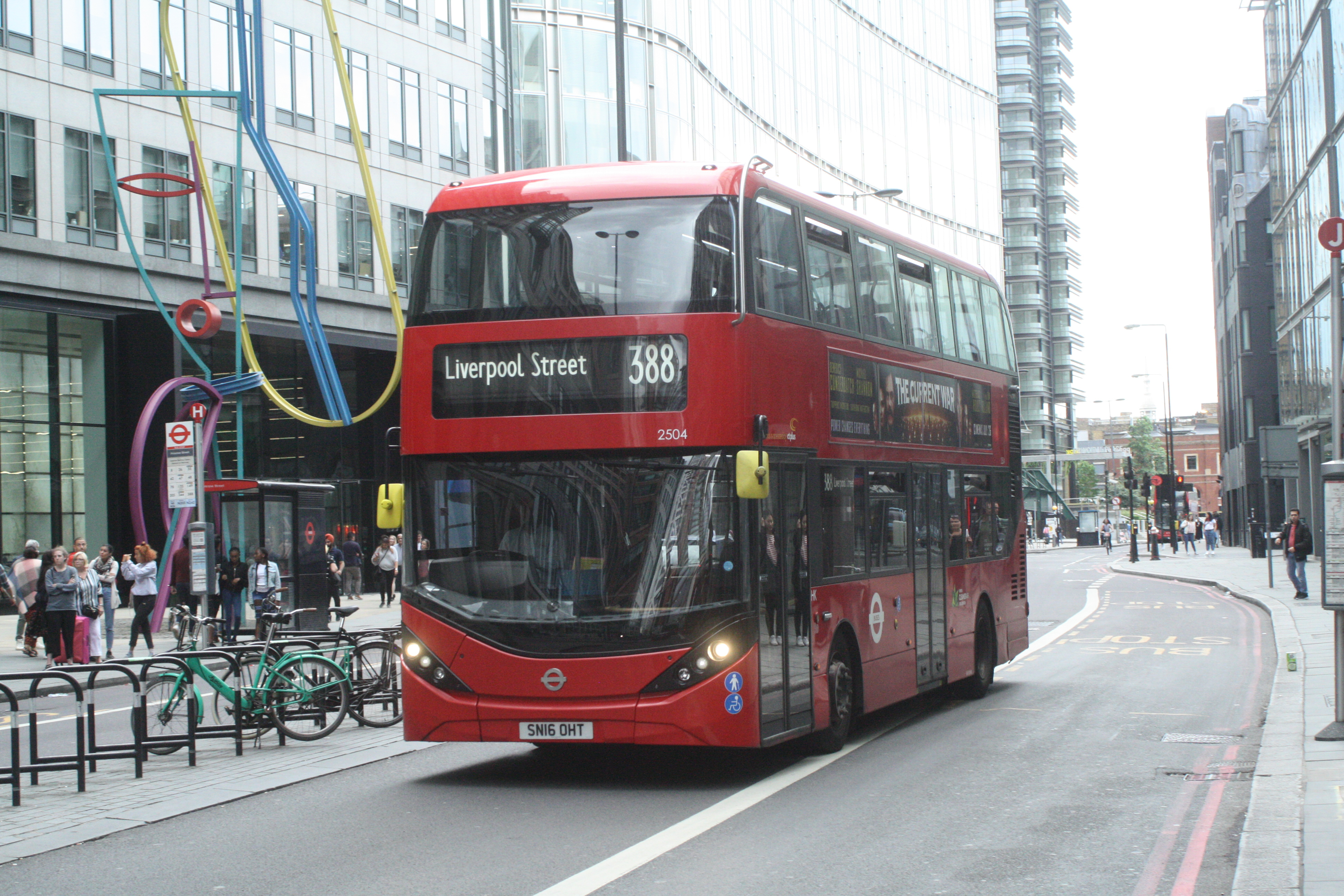 SN16OHT 2504 CT PLUS 388 TO LST (BISHOPSGATE) 7-7-19