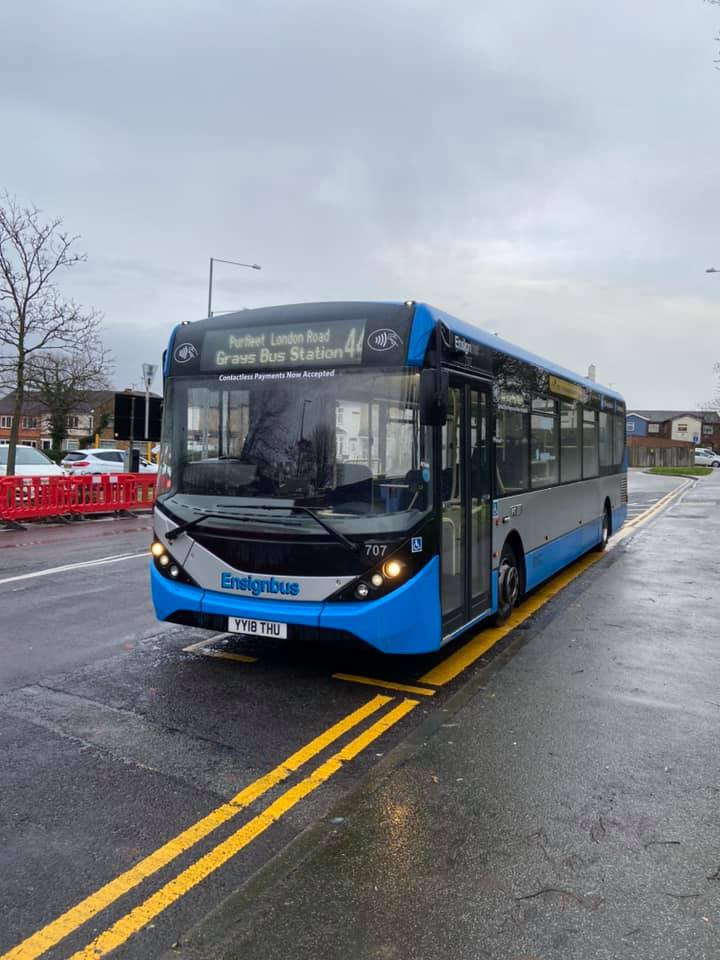 YY18THU 707 ENSIGNBUS 44 (PURFLEET) 19-12-19 (D DISBURY)