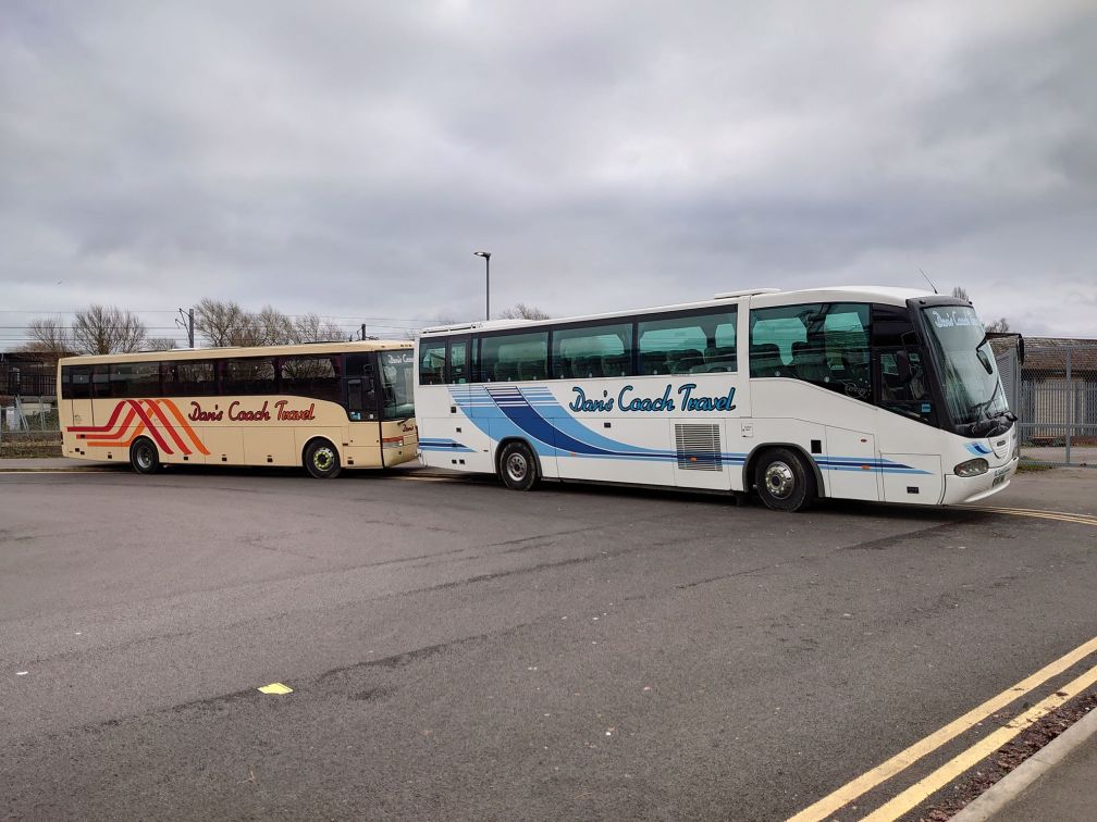 T361JWA + S756XYA DAN'S COACH TRAVEL (GA RRP CB NORTH) 5-1-20 (A HAZELL)