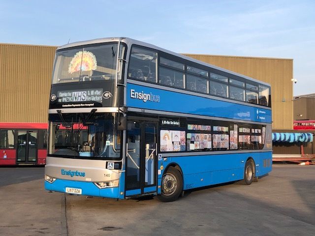 LX17DZA 140 N-S ENSIGNBUS NHS BN HOSPITAL 9-4-20 (ROSS NEWMAN)
