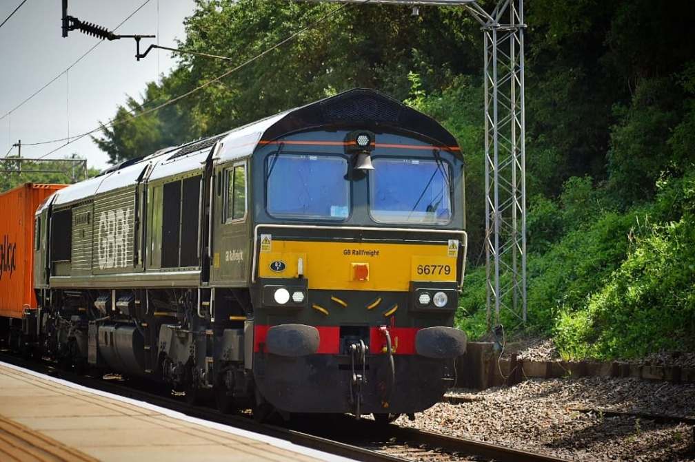 66779 GBRF GREEN 4M23 FLX-HAMS HALL (MT) 26-6-20 (JAMES COLE)