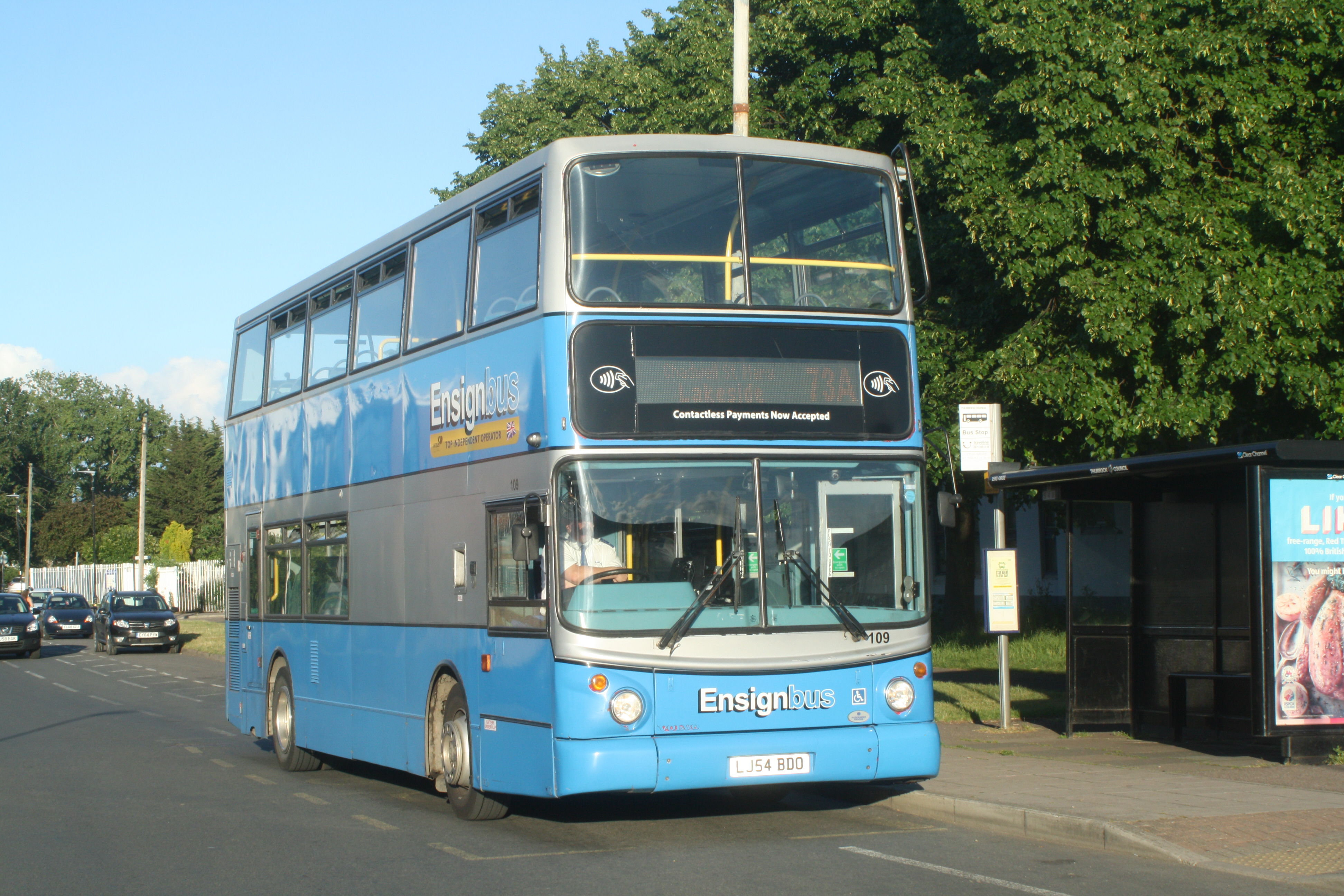 LJ54BDO 109 ENSIGNBUS 73A (TILBURY) 13-6-20