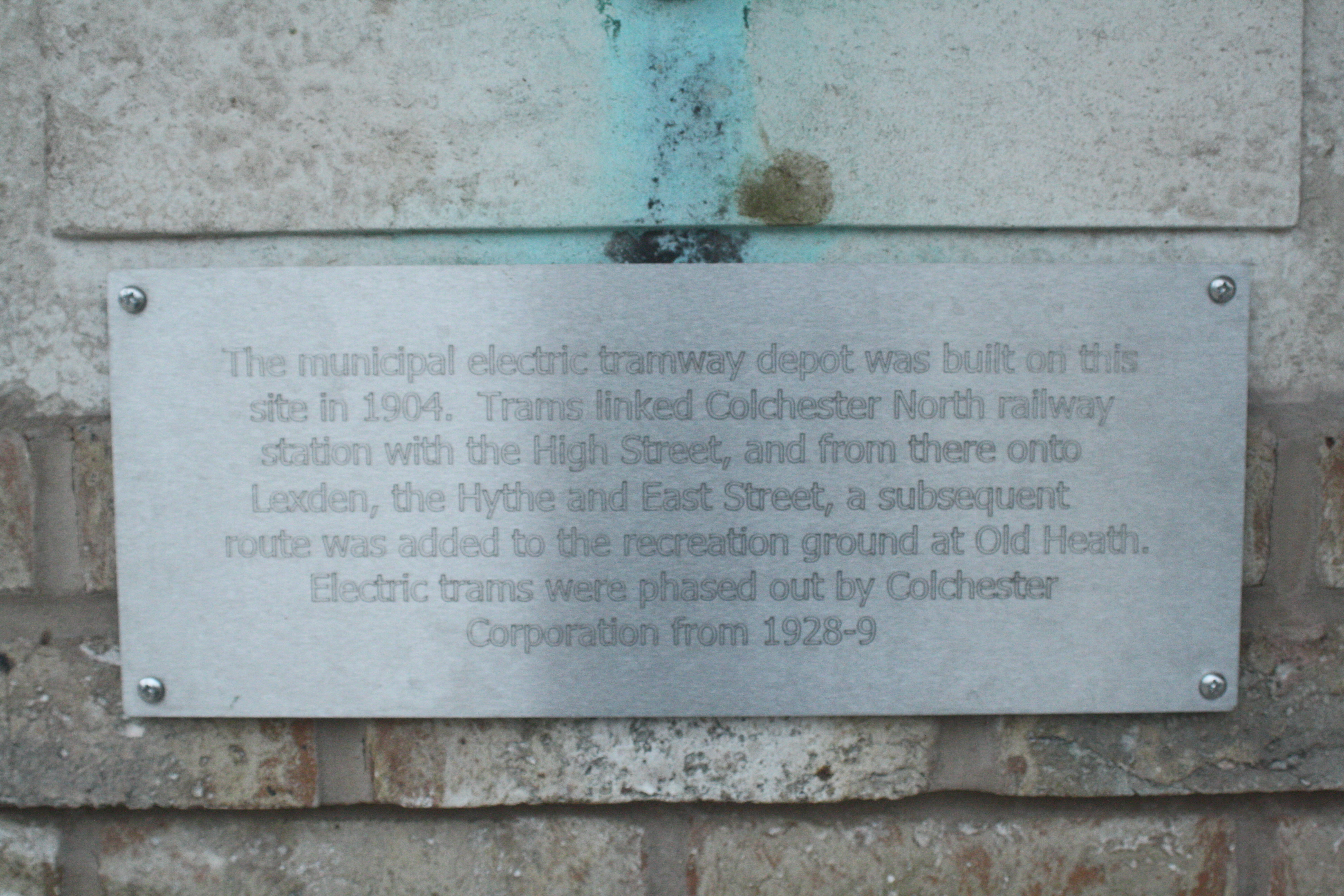CBT OLD DEPOT SITE COMMEMORATIVE PLAQUE 16-9-20