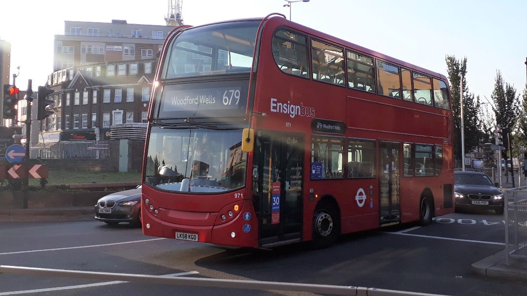 LK58KGO ENSIGNBUS 971 TfL679 (GANTS HILL) 2-9-20 (MALCOLM CONWAY)