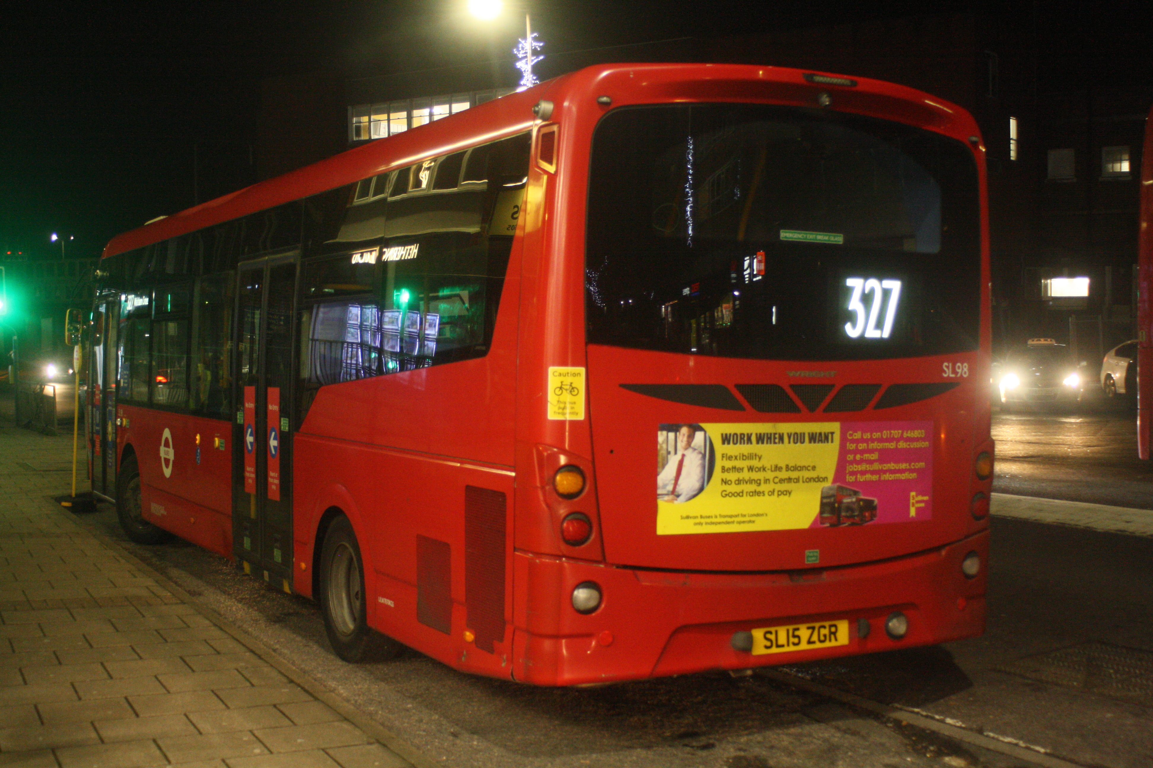 SL15ZGR SL98 (REAR) SULLIVAN BUSES TfL RRP (SHENFIELD) 27-12-20