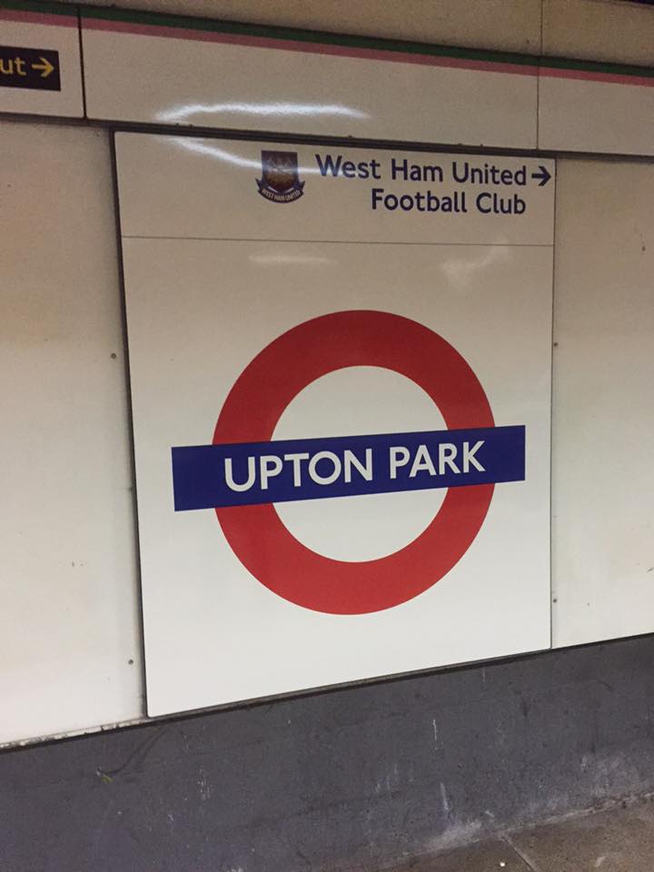 UPTON PARK STATION LT BULLEYE + WEST HAM DIRECTIONS 3-2-16 (L HARRISON)